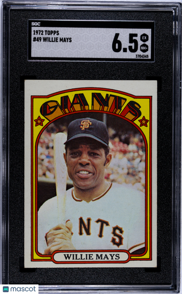 1972 Topps Willie Mays #49 SGC 6.5