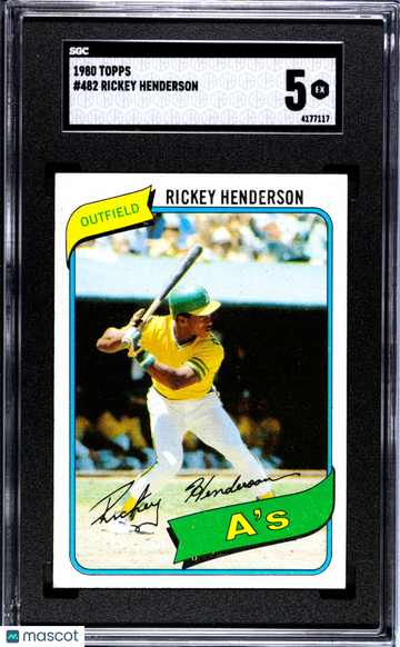 1980 Topps Rickey Henderson #482 SGC 5