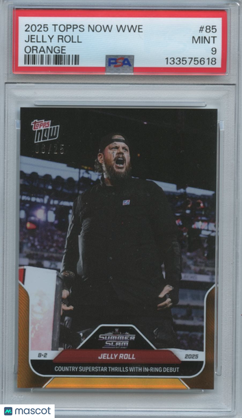 2025 Topps Now Jelly Roll #85 Orange Rookie Base Set PSA 9 Topps