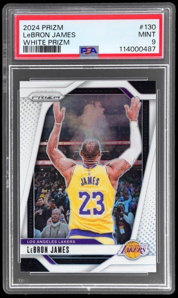 2024 Panini Prizm Lebron James White Prizm PSA 9