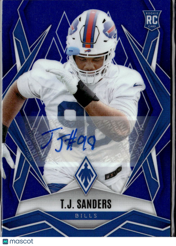 T.J. Sanders 2025 Panini Phoenix RC Auto Buffalo Bills