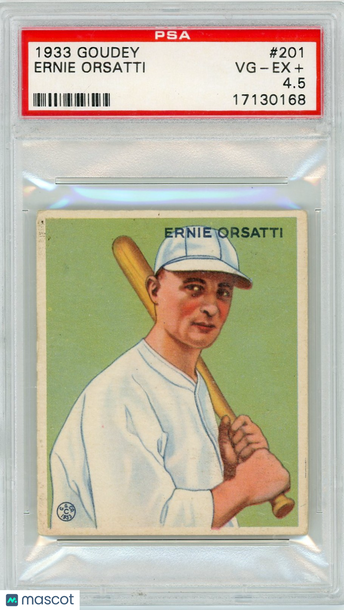 1933 Goudey Ernie Orsatti #201 PSA 4.5