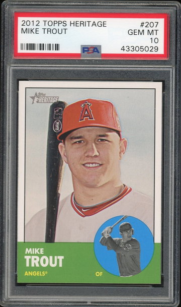 2012 Topps Heritage Mike Trout PSA 10