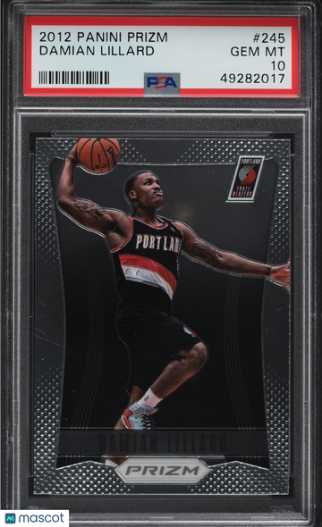 2012 Panini Prizm Damian Lillard #245 Rookie PSA 10