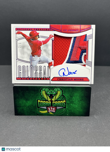 2025 Panini National Treasures Christian Moore #CMA-CM /5 Patch