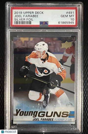 2019 Upper Deck Joel Farabee #491 Silver Foil PSA 10