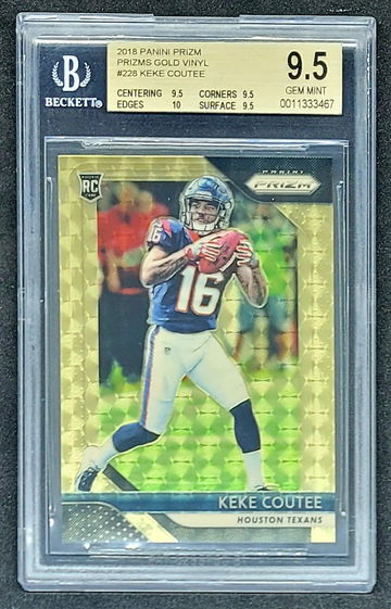 2018 PRIZM KEKE COUTEE SP RC #4/5 GOLD VINYL #228 BGS 9.5 GEM MINT TEXANS SSP POP 1 (NO PSA 10'S)