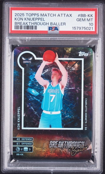 2025 Topps Match Attax Kon Knueppel #BB-KK PSA 10