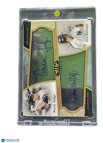2020 Topps Tier One Clear One Dual Autograph Aaron Judge Don Mattingly #C1DA-JM