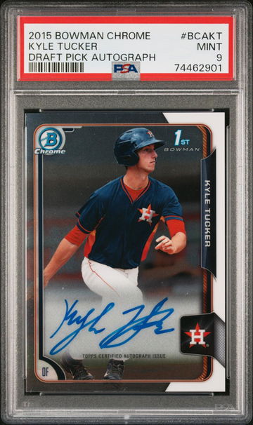 2015 BOWMAN DRAFT AUTO Kyle Tucker PSA 9