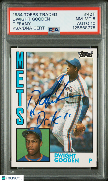 Dwight Gooden 1984 Topps Traded Tiffany #42T PSA 8.