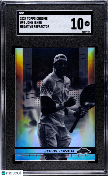 2024 Topps Chrome John Isner #92 Negative Refractor SGC 10