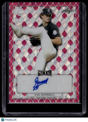 2022 Leaf Metal Perfect Game All-American Classic Cal Randall #MA-CR1 American Classic - Metal Auto Pink Wave SN AU