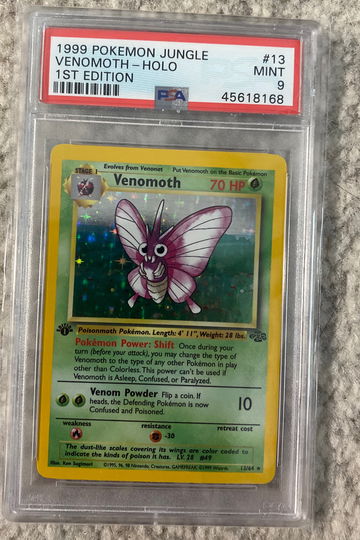 1999 Pokémon jungle venomoth holo 1st edition psa 9 #13/64