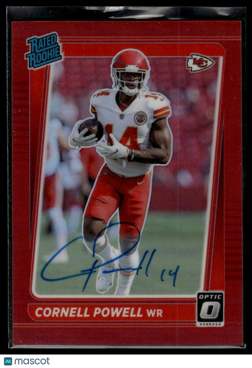 2021 Donruss Optic Cornell Powell #240 Rated Rookies RPS Autographs Red SN AU RC