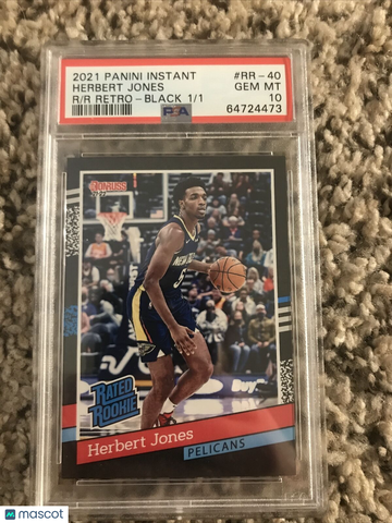 Herbert Jones Rated Rookie Black 1/1 PSA 10