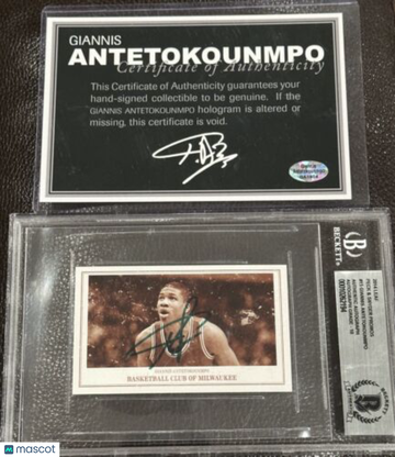 2014 Leaf Peck & Snyder  RC Giannis Antetokounmpo 250 made AUTO BGS Authentic