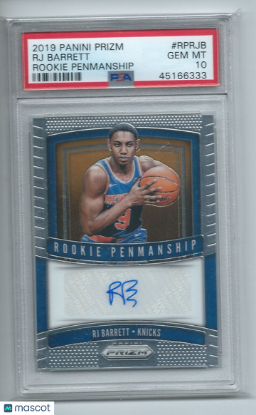 2019 Panini Prizm Rookie Penmanship RJ Barrett #RPRJB PSA 10