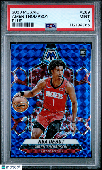 2023 Panini Mosaic Amen Thompson #269 Blue PSA 9