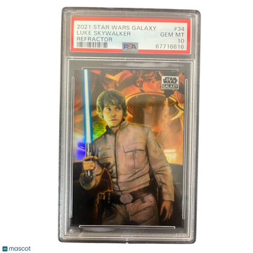 2021 Topps Chrome Star Wars Galaxy Luke Skywalker #34 PSA 10