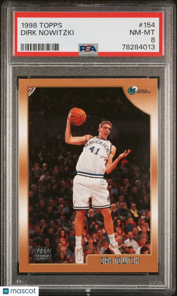 1998-99 Topps Dirk Nowitzki #154 Rookie Base Set PSA 8