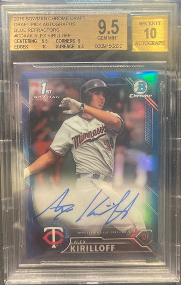 2016 Bowman Chrome Draft Alex Kirilloff Auto /150