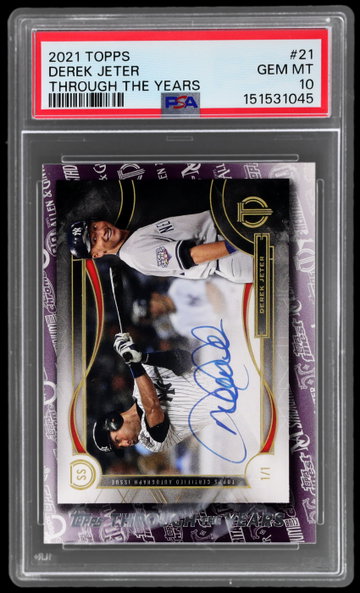 2021 Topps Derek Jeter Through The Years PSA 10