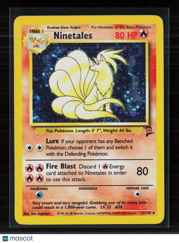 2000 Base Set 2 Ninetales Holo Rare #13/130