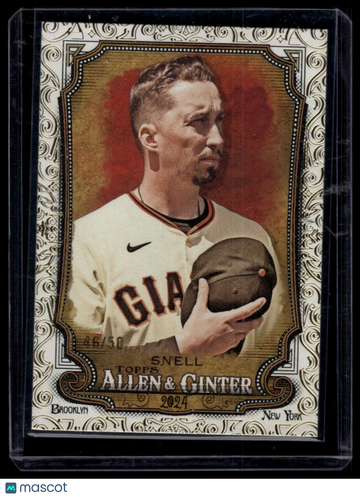 2024 Topps Allen & Ginter Blake Snell #228 Gold Foil Filigree SN