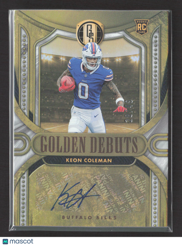 2024 Panini Gold Standard Golden Debuts Keon Coleman #GD-KCN RC Auto