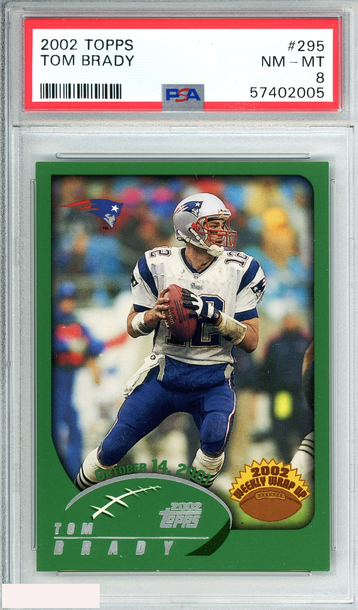 2002 TOPPS TOM BRADY #295 NEW ENGLAND PATRIOTS  PSA 8 NM-MT