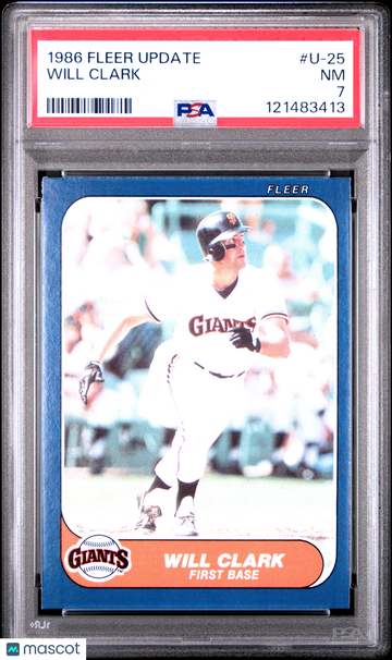 1986 Fleer Update Will Clark #U-25 PSA 7