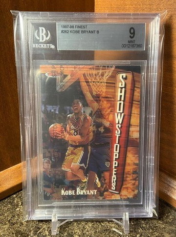 1997-98 Topps Finest Kobe Bryant B Showstoppers With Seal BGS 9
