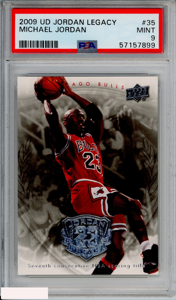 2009 UPPER DECK JORDAN LEGACY MICHAEL JORDAN #35 CHICAGO BULLS HOF PSA 9 MINT