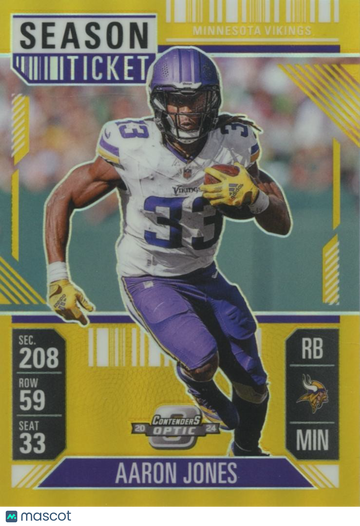 Aaron Jones 2024 Contenders Optic GOLD Prizm Minnesota Vikings 8/10