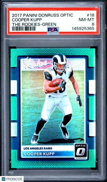 2017 Panini Donruss Optic The Rookies Cooper Kupp #18 Green PSA 8