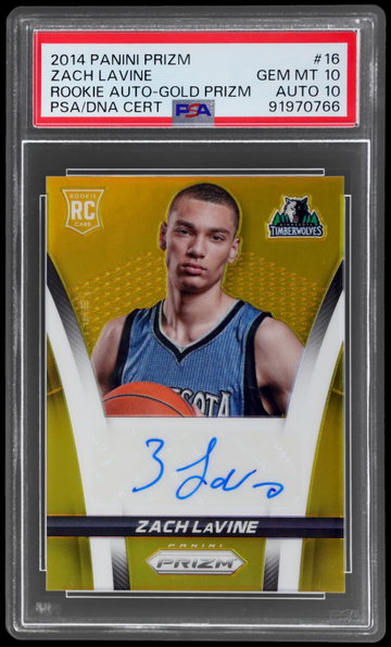 2014 Panini Prizm Zach Lavine Rookie Autograph Gold Prizm PSA 10 RC AUTO