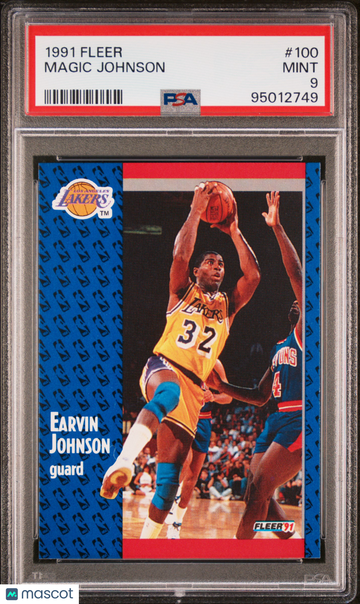 1991 Fleer Magic Johnson #100 PSA 9