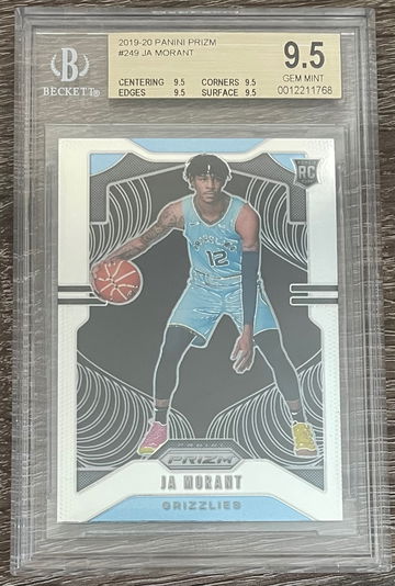 2019-20 panini prizm ja morant #249 rookie card rc bgs 9.5 gem mint 
