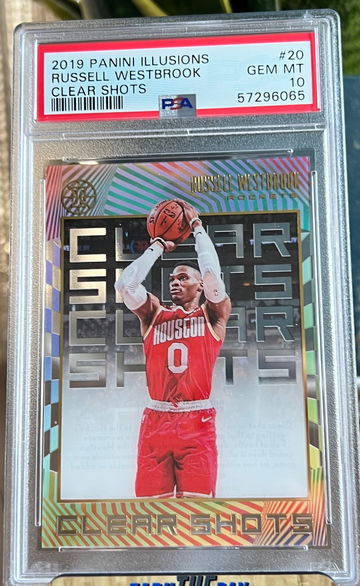 2019 Panini Illusions Clear Shots Russell Westbrook #20 PSA 10 GEM MINT Low Pop!
