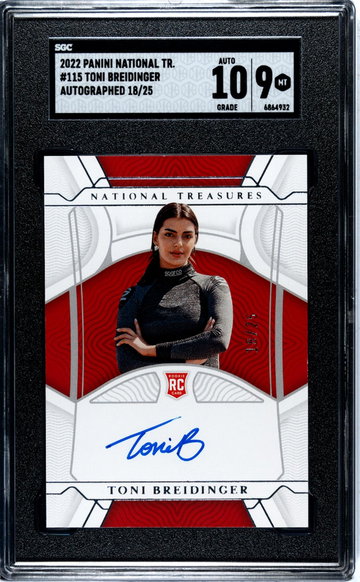 2022 National Treasures #115 Toni Breidinger /25 SGC 9