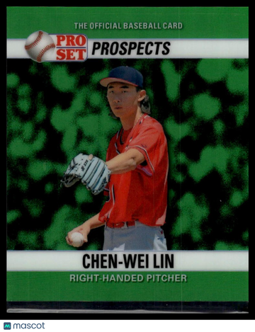 2026 Pro Set Metal - 1990 Pro Set Base Mini Lazer Green Chen-Wei Lin #90M-49 SN
