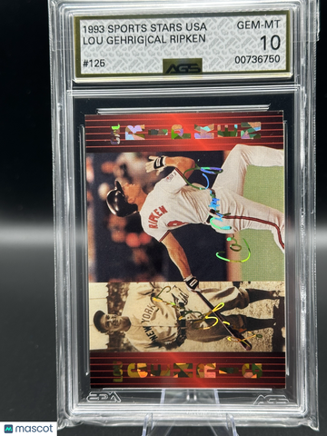 1995 Sports Stars USA Cal Ripken Jr. Lou Gehrig #125 AGS 10