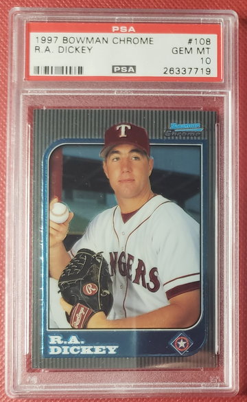 1997 Bowman Chrome #108 R A Dickey PSA 10 GEM MT