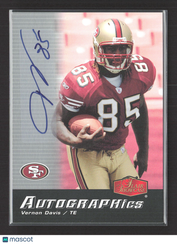 2006 Fleer Flair Showcase Autographics Vernon Davis #AU-VD