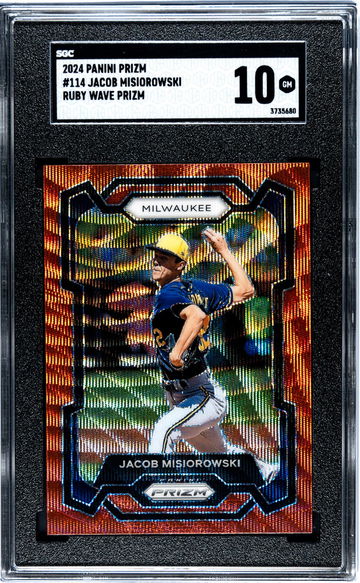 2024 Prizm #114 Jacob Misiorowski Ruby Wave Prizm SGC 10