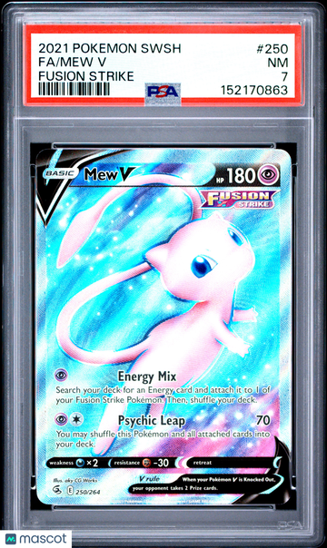 2021 Pokemon Sword & Shield Fusion Strike Mew V Fusion Strike Fa PSA 7 #250