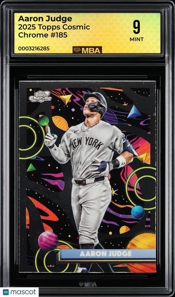 2025 Topps Cosmic Chrome Aaron Judge #185 MBA 9