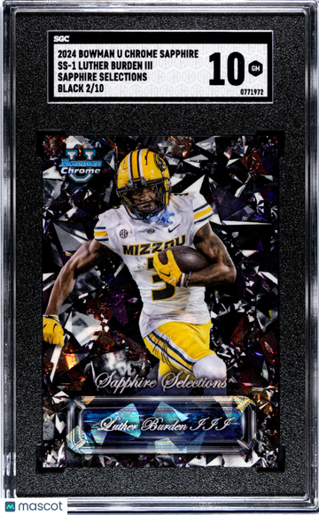 2024 Bowman U Chrome Sapphire Luther Burden III #SS-1 Selections Black 10 /10 Rookie SGC 10