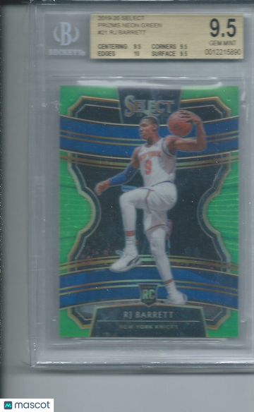 2019-20 Select Prizms Neon Green RJ Barrett #21 BGS 9.5